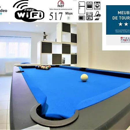 Apartman Le Salsero T4 De 93m2 En Centre Avec Billard Clim Prime Video Wifi Fibre